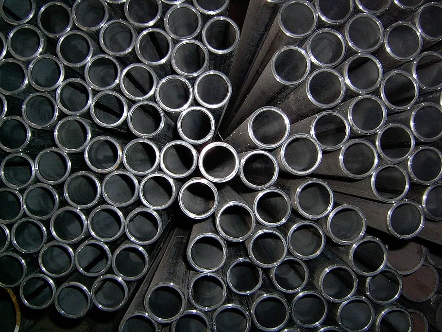Steel, Metal, Pipes, Iron, Construction, industry, circle, pipe - tube, HD wallpaper