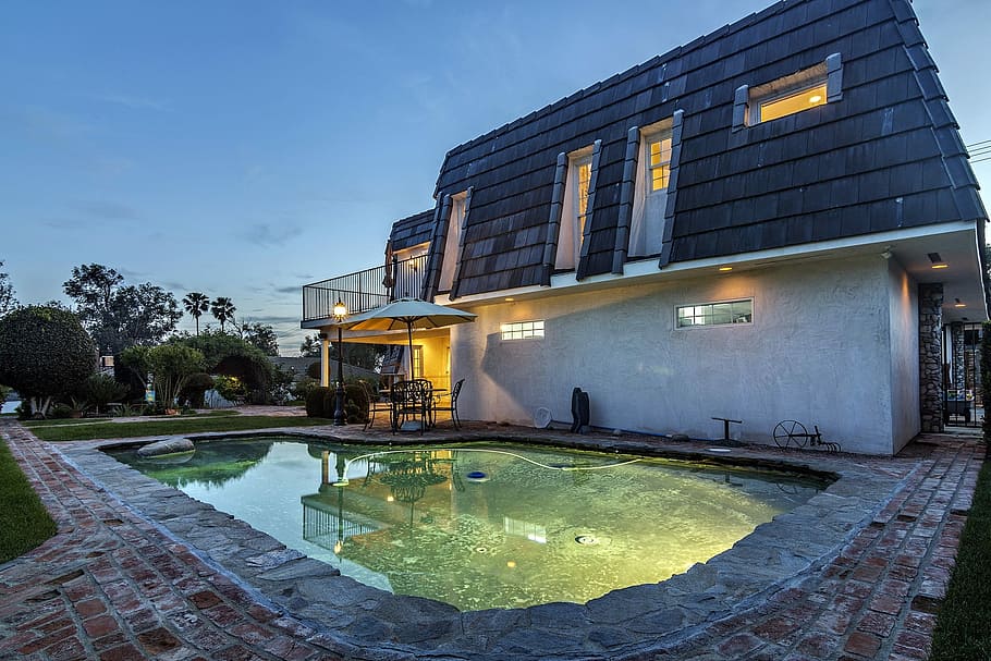 Rosecroft, Etiwanda, Pool, water, swimming pool, luxury, architecture HD wallpaper