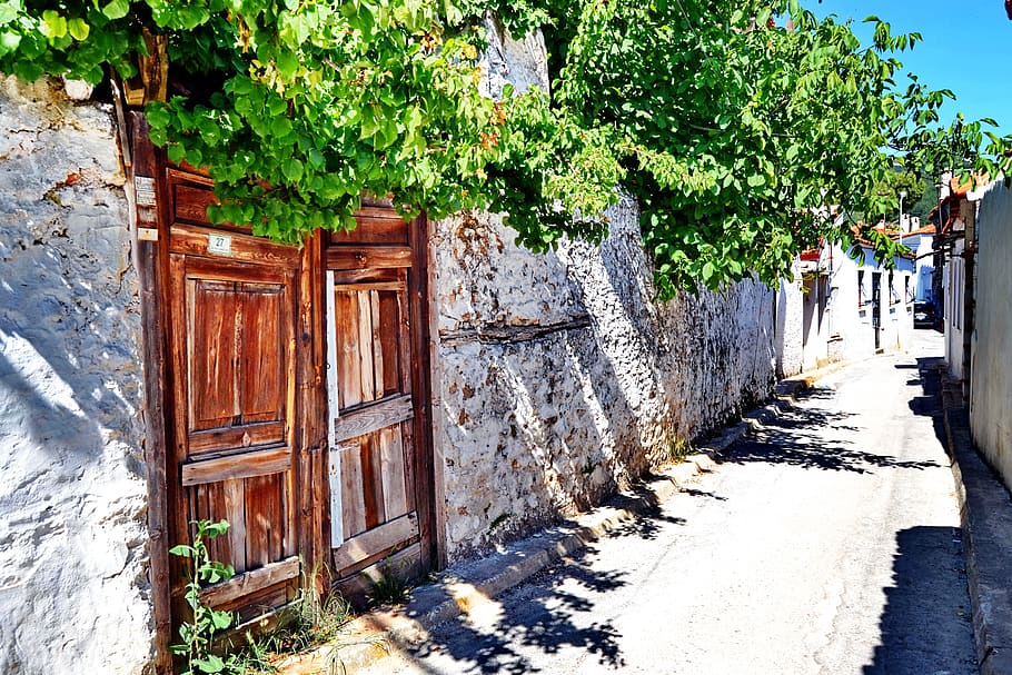 old, houses, mugla, home, architecture, plant, built structure, HD wallpaper
