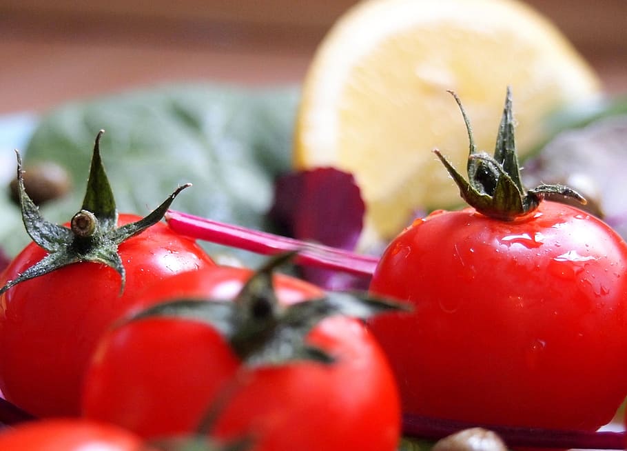 red, tomatoes, vegetables, healthy, food, lunch, food and drink HD wallpaper