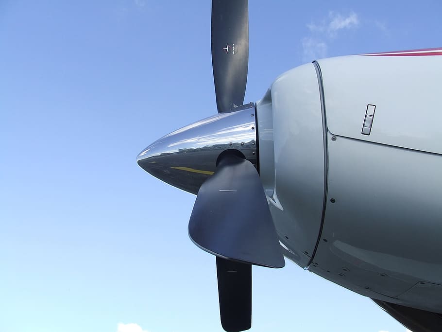 propeller, aircraft, motor, air vehicle, airplane, sky, transportation HD wallpaper