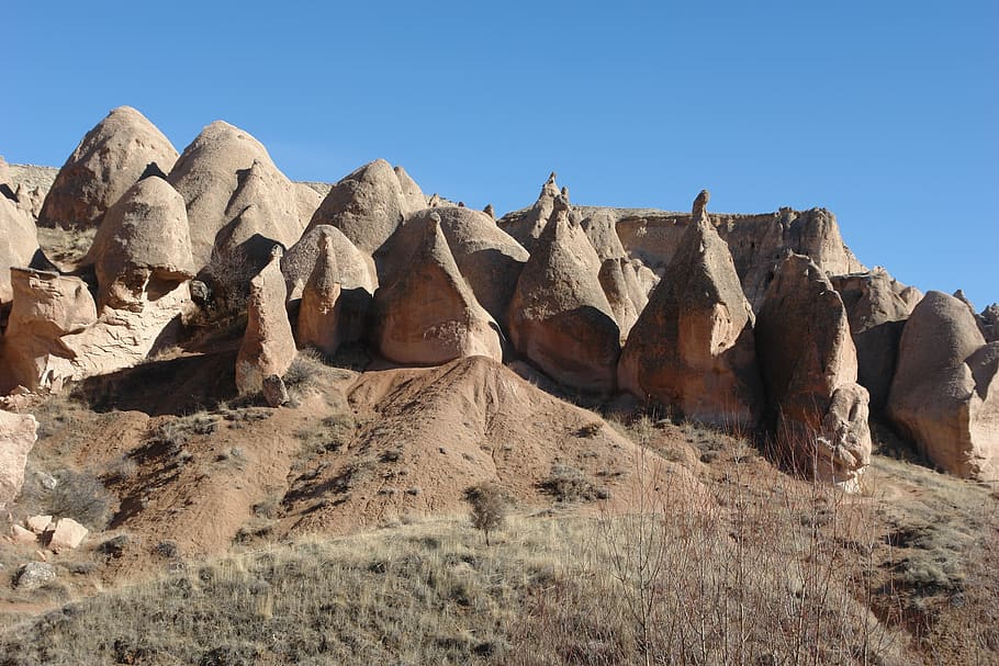 cappadocia, erosion, turkey, geology, anatolia, travel, landscape, HD wallpaper