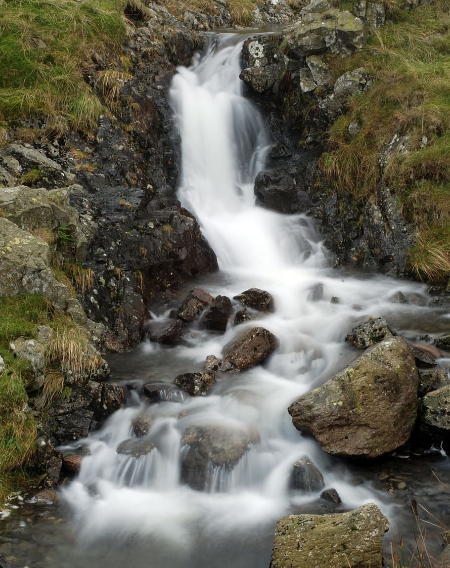 waterfall, skye, highlands, scotland, isle, nature, scottish, HD wallpaper