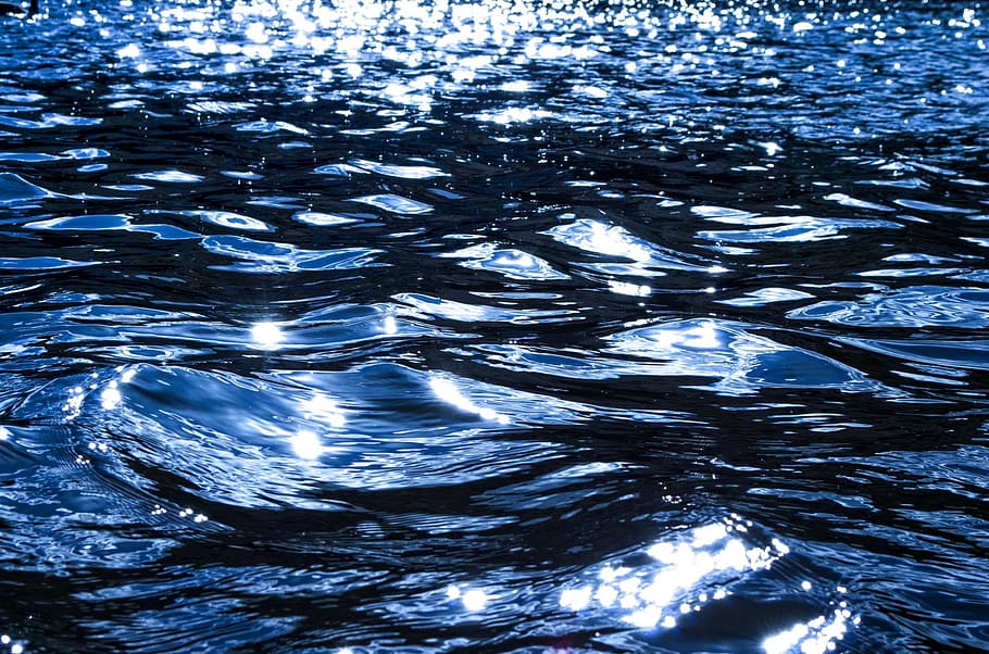 body of water during day, abstract, background, blue, clear HD wallpaper