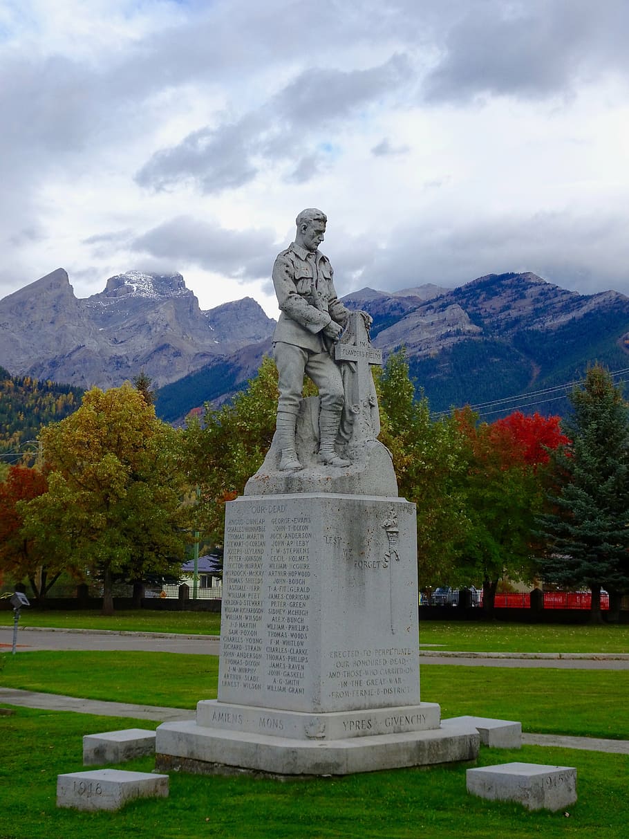 statue, sculpture, memorial, landmark, monument, ferny, canada HD wallpaper