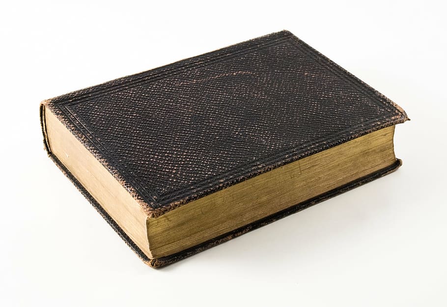 black hardbound book, old, books, isolated, read, literature HD wallpaper