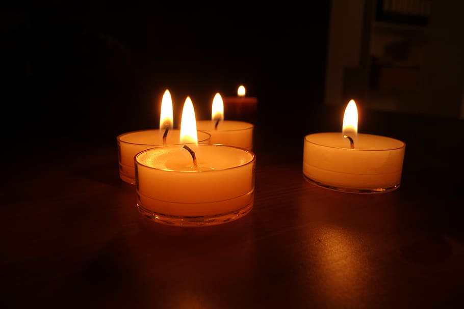candles, candlelight, wax, candlestick, wick, romance, mood HD wallpaper