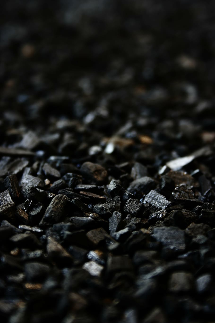 black stones close-up photo, carbon, charcoal, grill briquettes, HD wallpaper