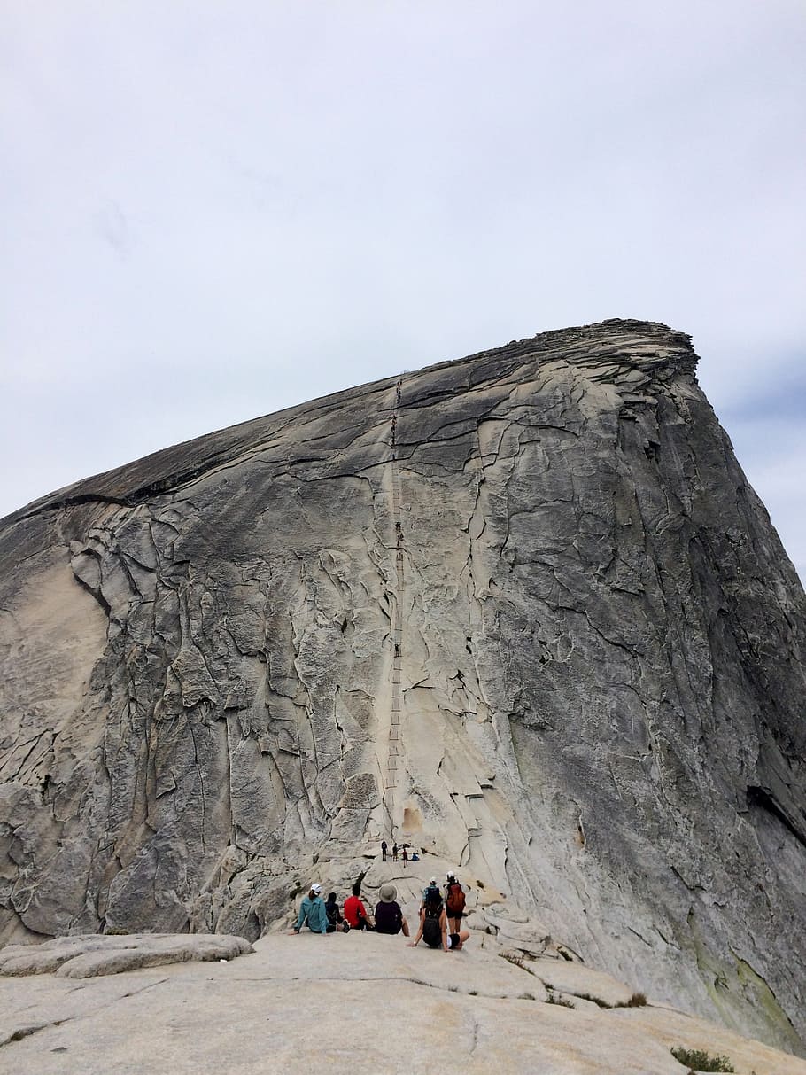 half dome, hiking, backpacking, camping, yosemite, hike, adventure HD wallpaper