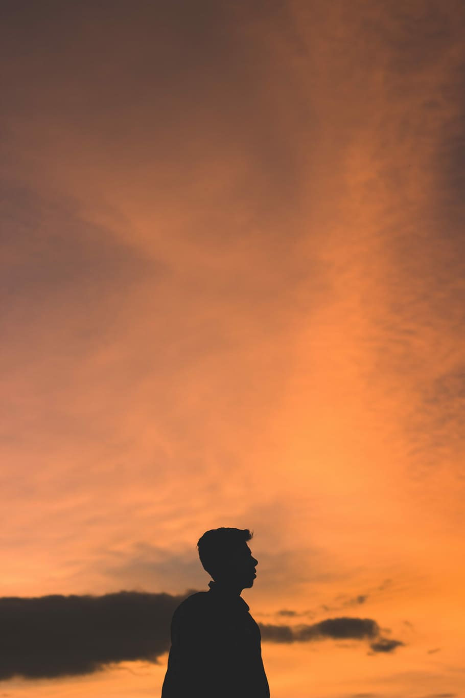 silhouette photo of man during golden hour, silhouette photo of man HD wallpaper