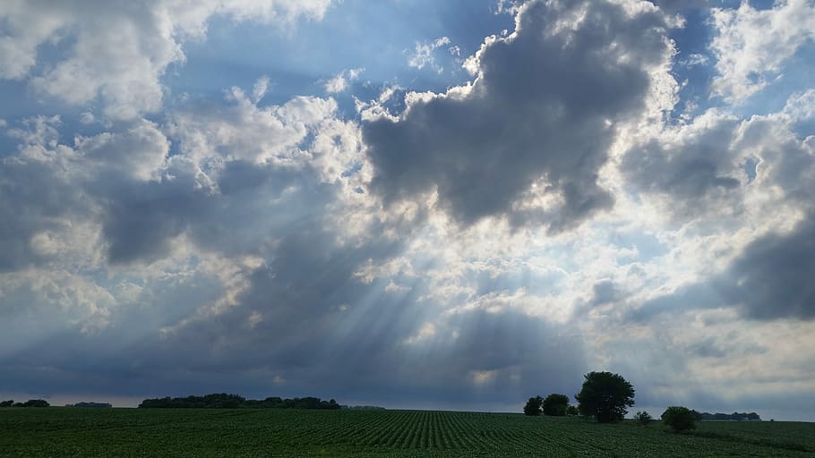 Sun Rays, Clouds, sky, cloud - sky, nature, scenics, tranquility HD wallpaper