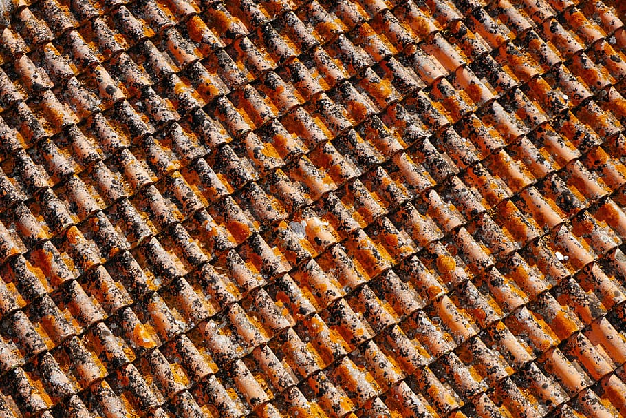 close-up photo of brown roof, house, rooftop, surface, full frame HD wallpaper
