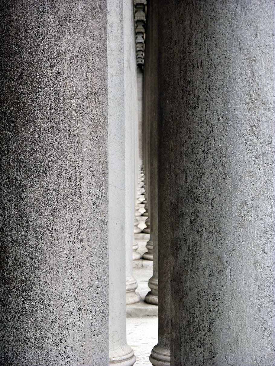 Architecture, Columnar, Building, Arcade, architectural column HD wallpaper