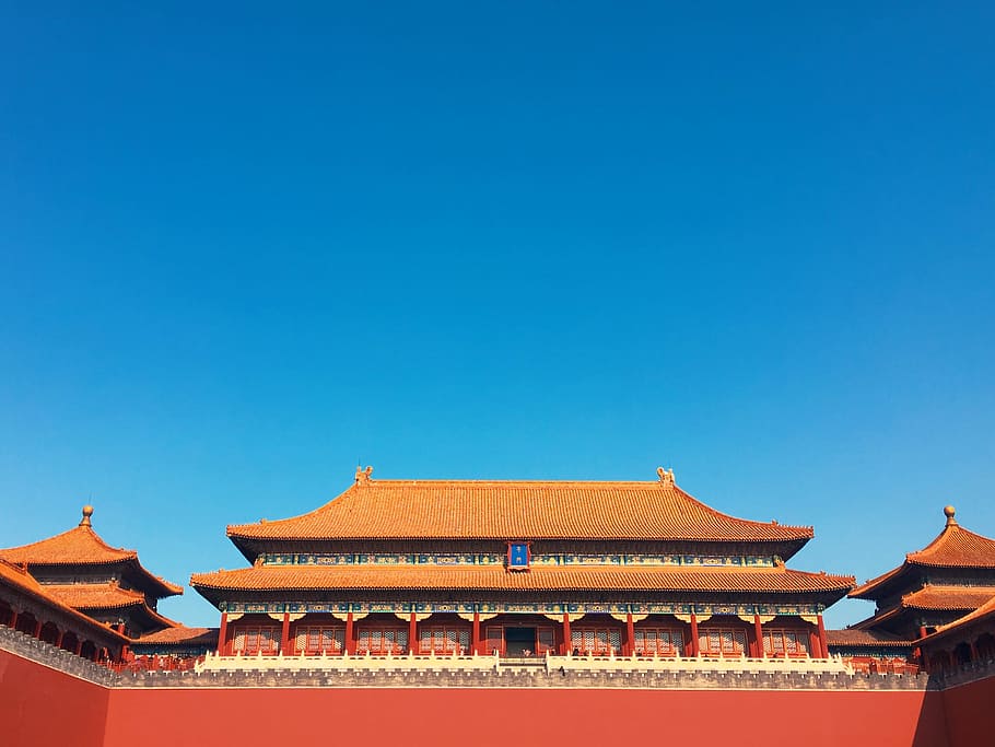 Forbidden City, panoramic photography of Forbidden City, China, HD wallpaper