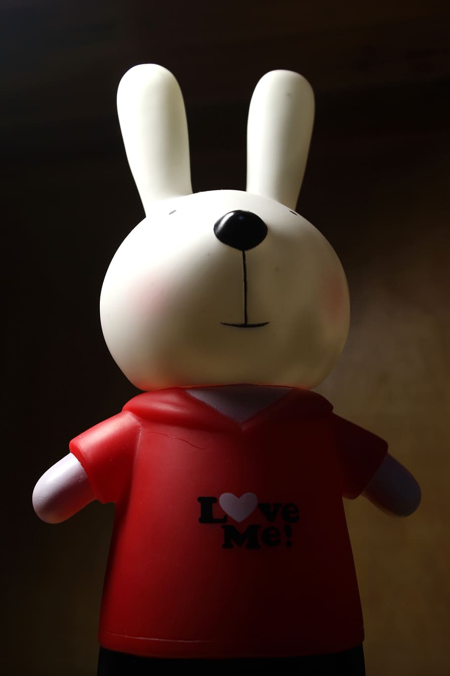rabbit, night view, photo, toy, representation, human representation HD wallpaper