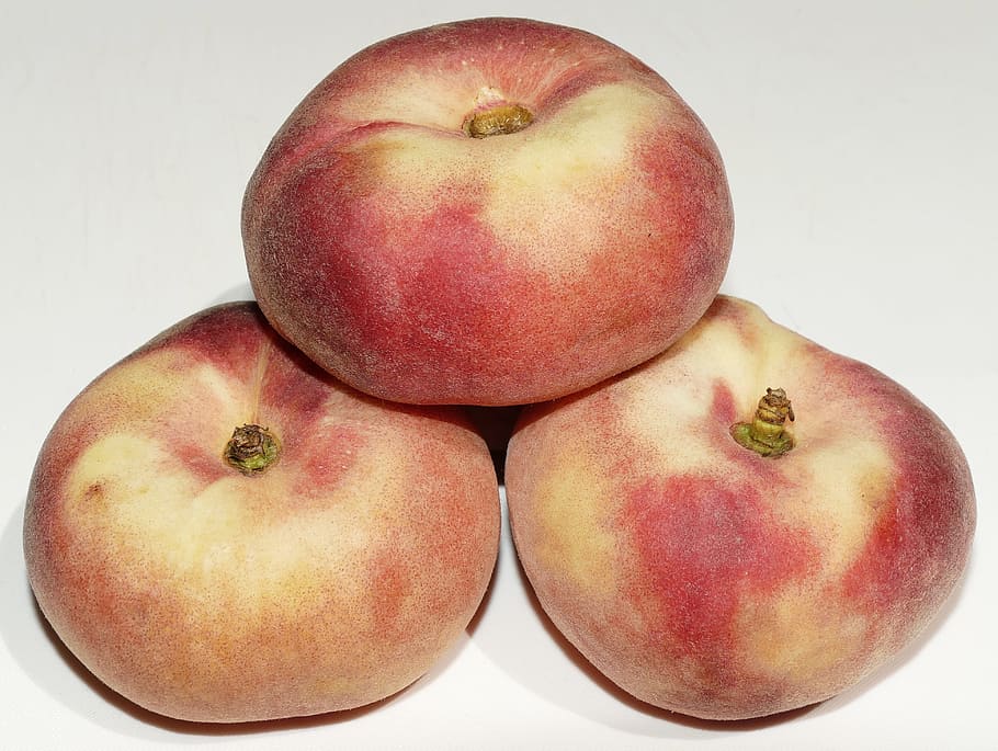 peach, flat peach, stone fruit, platt, prunus persica, wild peach, HD wallpaper