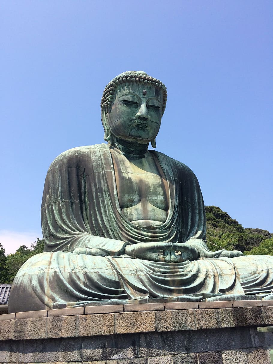 Big Buddha, Kamakura, statue, asia, sculpture, buddhism, architecture, HD wallpaper