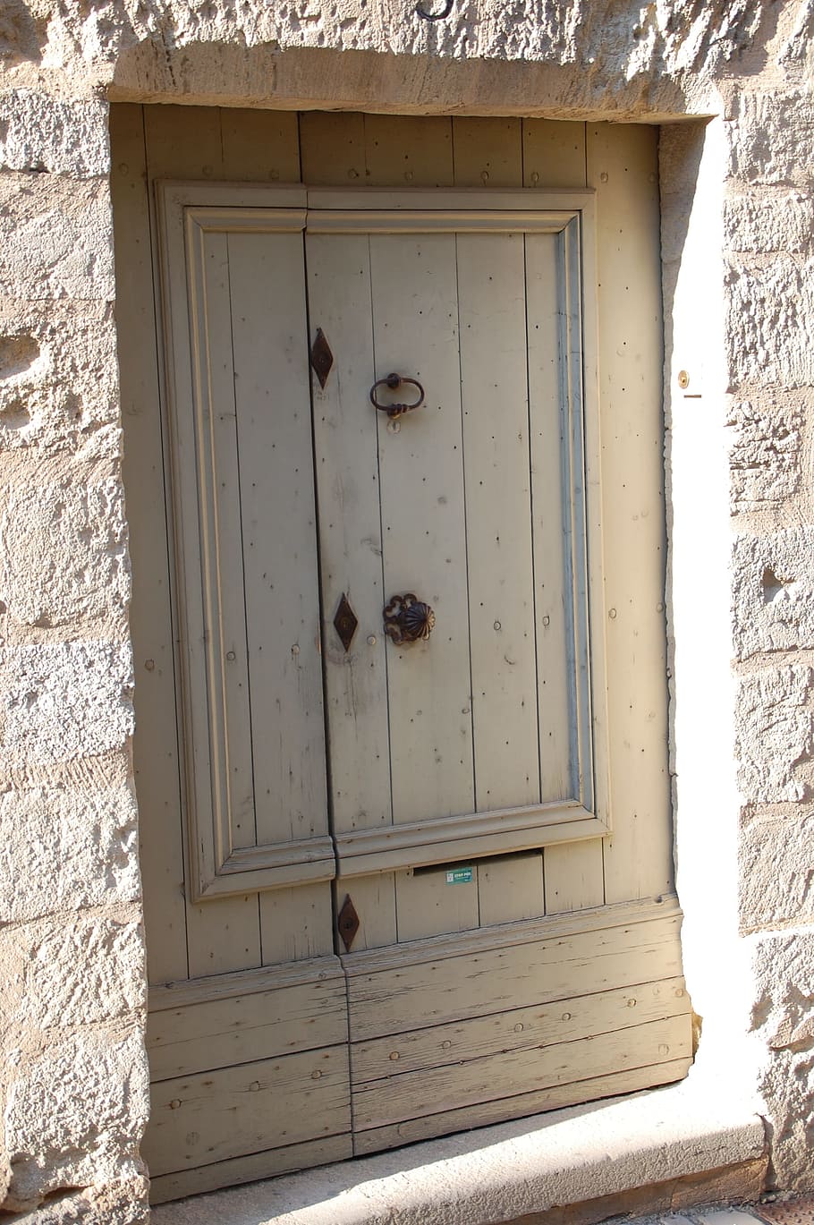 door, house, facade, entrance, closed, architecture, wood - material HD wallpaper