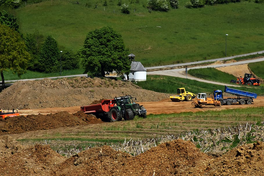 site, land, earth, construction, location, development, work HD wallpaper