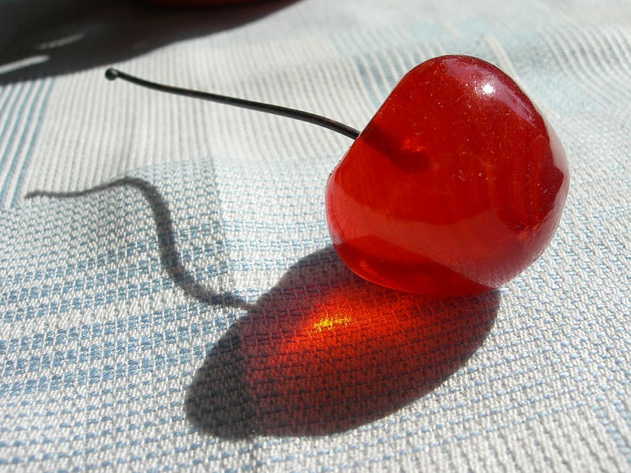 cherry, glass, red, no people, close-up, indoors, shadow, textile HD wallpaper