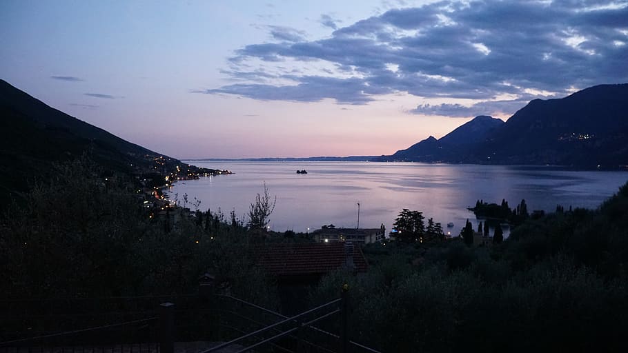 evening, landscape, sunset, dusk, abendstimmung, nature, mood HD wallpaper