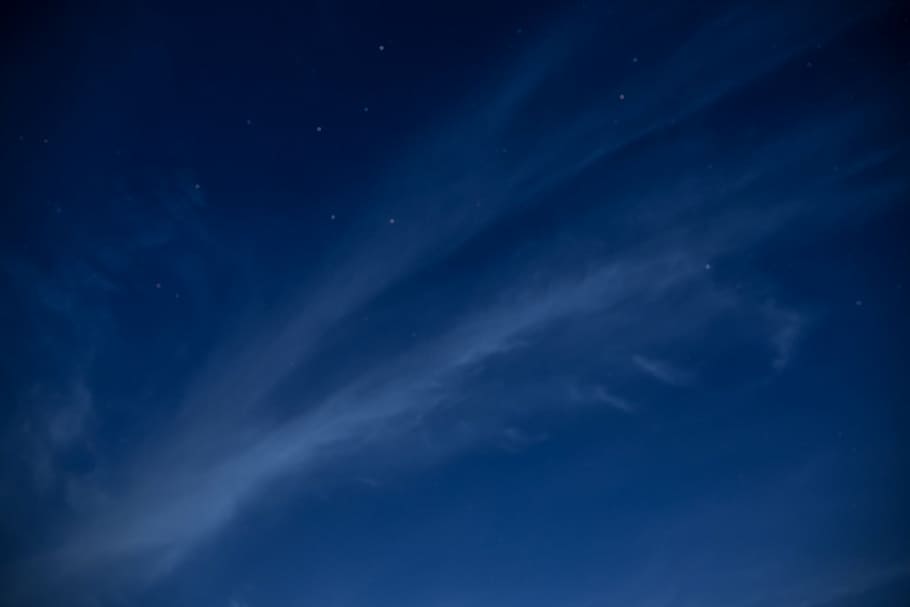milky way, blue, sky, nature, clouds, night, constellations HD wallpaper
