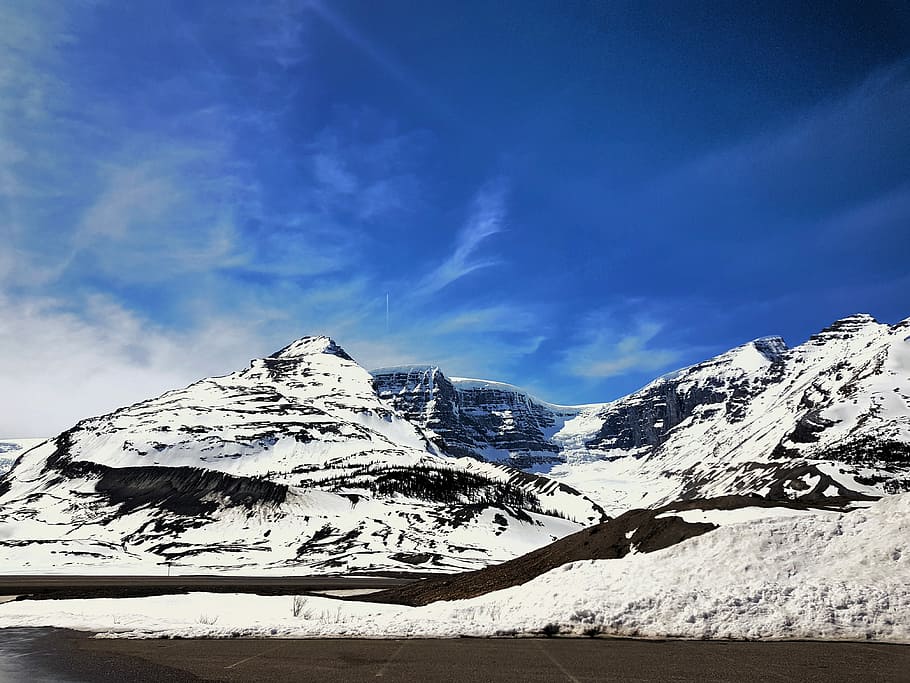 snow, mountain, ice, glacier, landscape, mountain peak, winter HD wallpaper