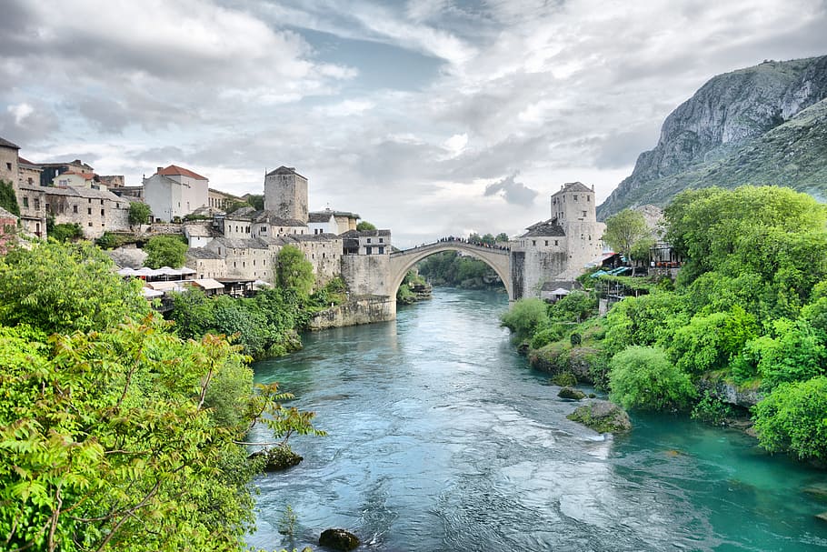 photography of blue body of water, bosnia and herzegovina, mostar