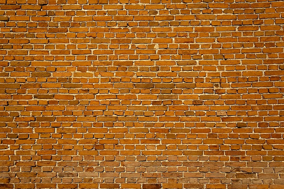 brown clay wall cladding, brown paver brick wall, Brickwall, backgrounds, HD wallpaper