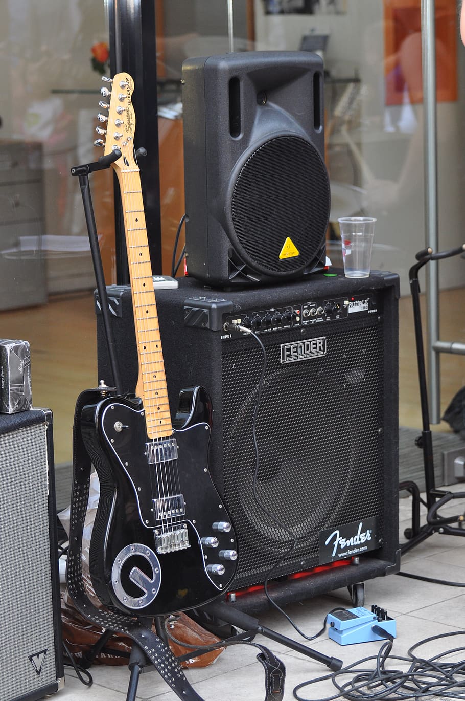equipment, guitar, music, musical instrument, musical equipment HD wallpaper