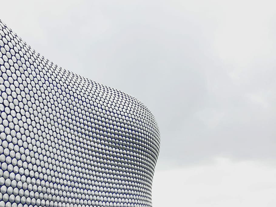 concrete building, untitled, sky, clouds, bullring, abstract, HD wallpaper