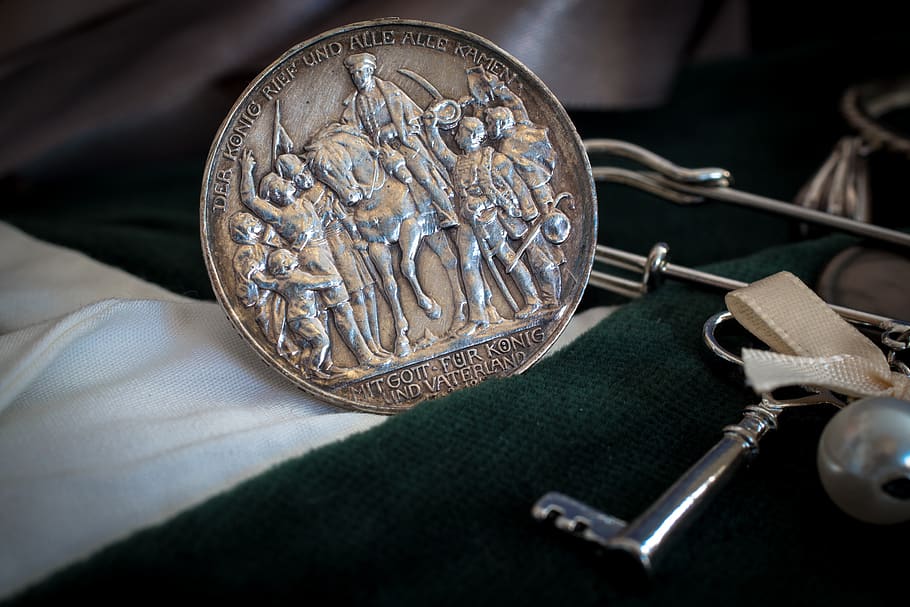 silver coin, mark, german, reichsmark, three, historically