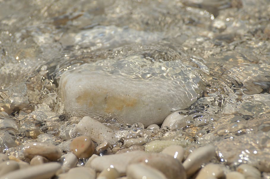 close-up photography of gray stone, mindfulness, harmony, waves HD wallpaper