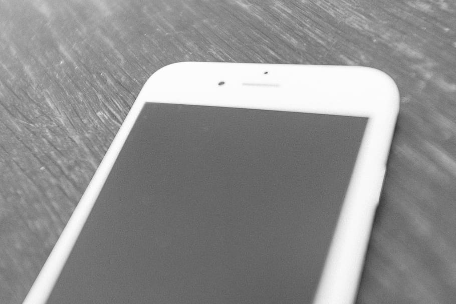 Apple iPhone in black and white, objects, technology, mobile Phone HD wallpaper