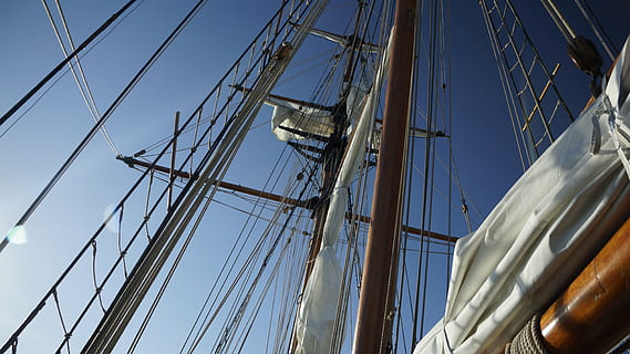 brown and white wooden ship, rigging, sailing, boat, sailboat HD wallpaper