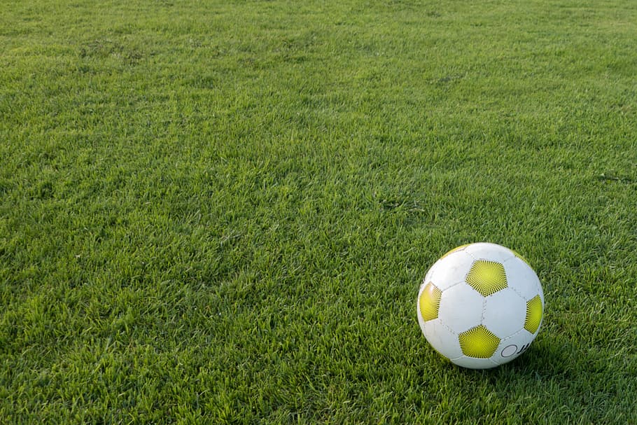 HD wallpaper: white soccer ball on grass field, football, sports ground, football  pitch | Wallpaper Flare