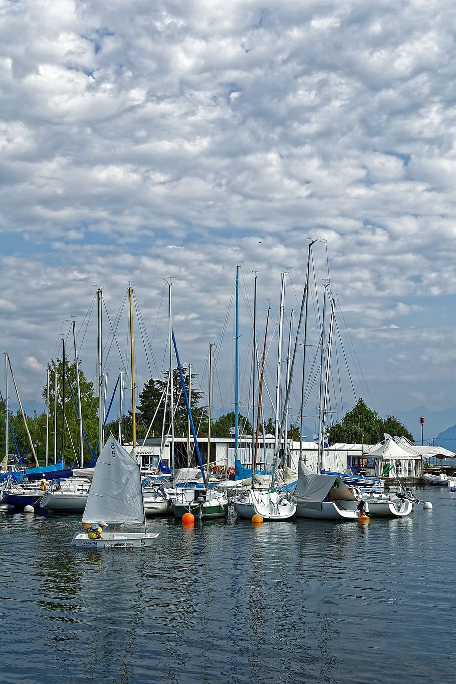 sail, boot, dinghy, water, sailing boat, lake, blue, port, ship HD wallpaper