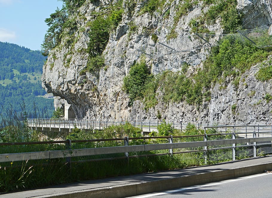 Switzerland, Thun, Seestrasse, beatenberg, north side, overhang, HD wallpaper