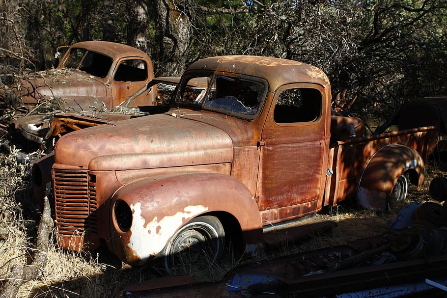 Cars, Rust, Old, abandoned, obsolete, damaged, rusty, destruction HD wallpaper