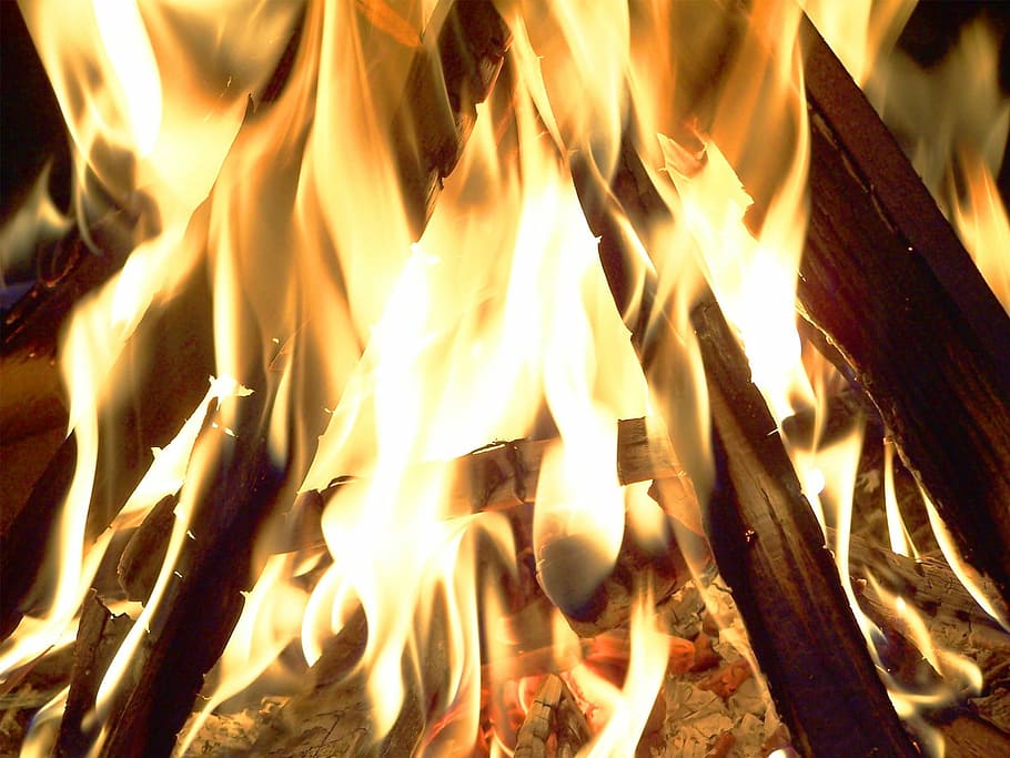 Fire, Hell, Burn, heat - temperature, flame, burning, smoke - physical structure HD wallpaper