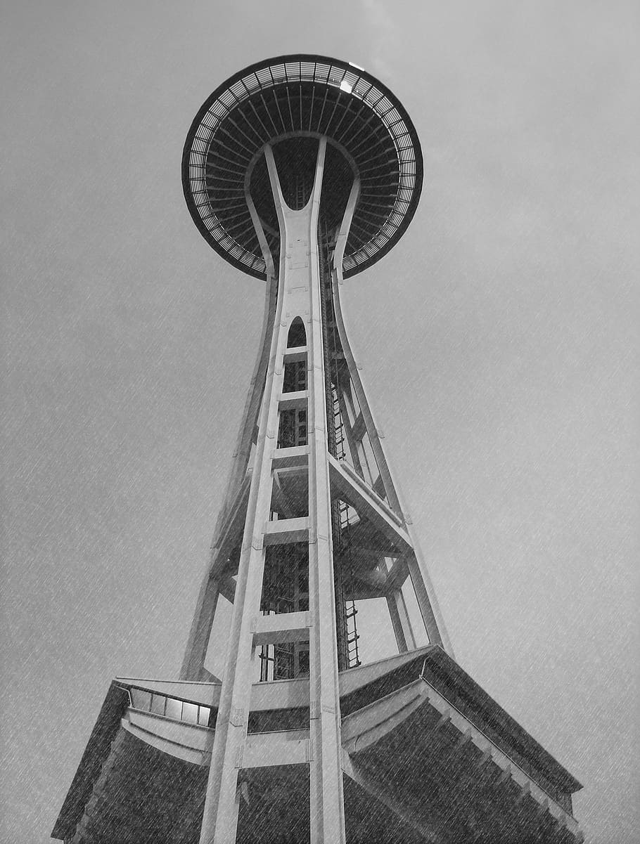 space needle, seattle, museum, architecture, low angle view HD wallpaper