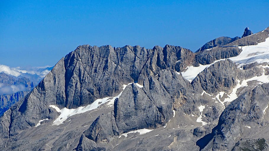 marmolada, glacier, mountain landscape, alp glacier, dolomites