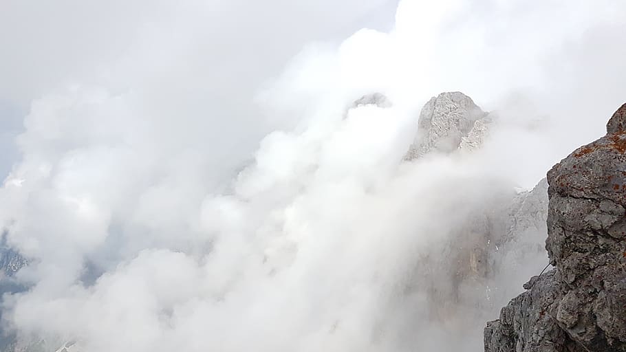 austria, dachstein, clouds, mountains, alpine, nature, hike HD wallpaper