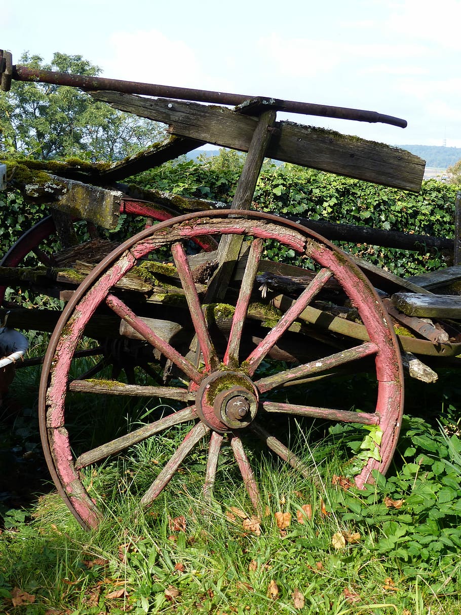 Old, Wooden, Wheel, Nostalgia, Spokes, wooden wheel, wooden wheels