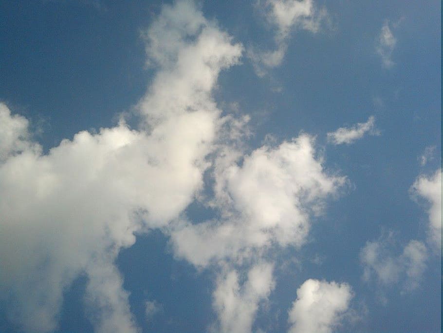 sky, blue, nature, day, weather, summer, white, sunlight, cloud - sky HD wallpaper