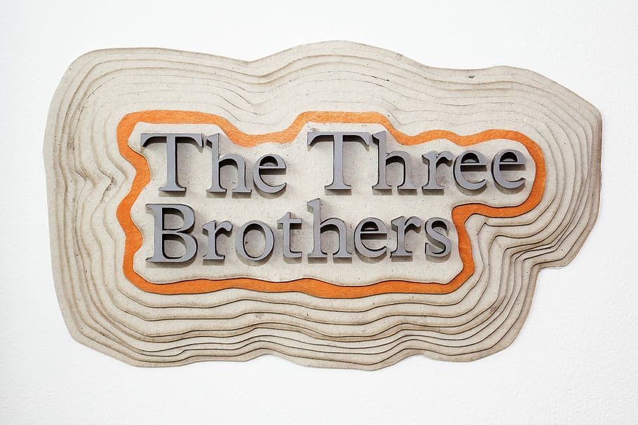 Letters, Text, Three Brothers, the three brothers, three dimensional HD wallpaper