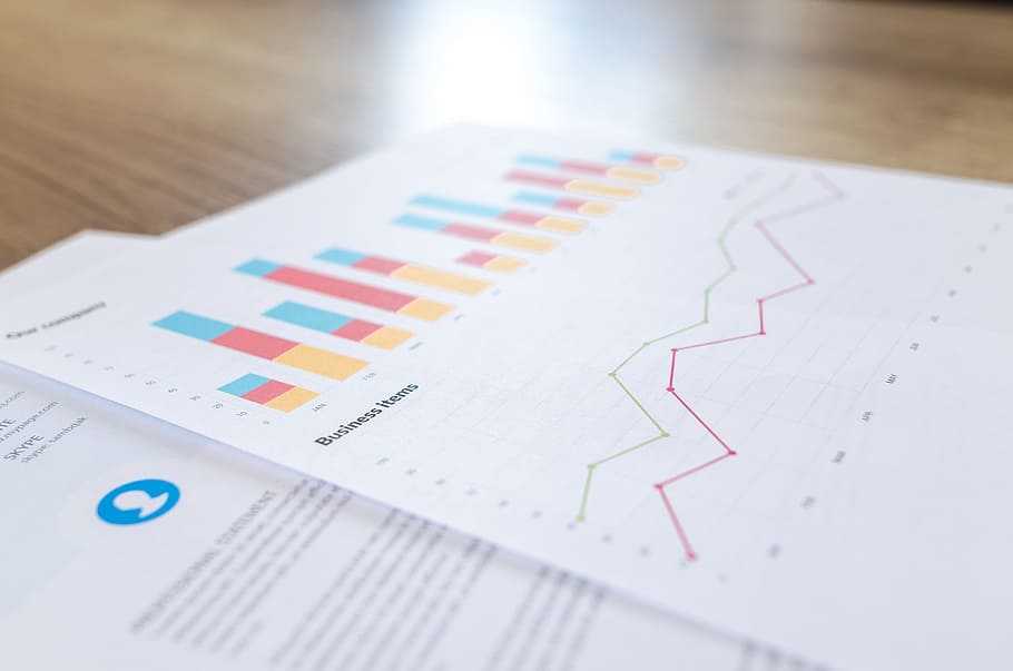 blur, business, work, document, analytics, close-up, focus, graphs HD wallpaper