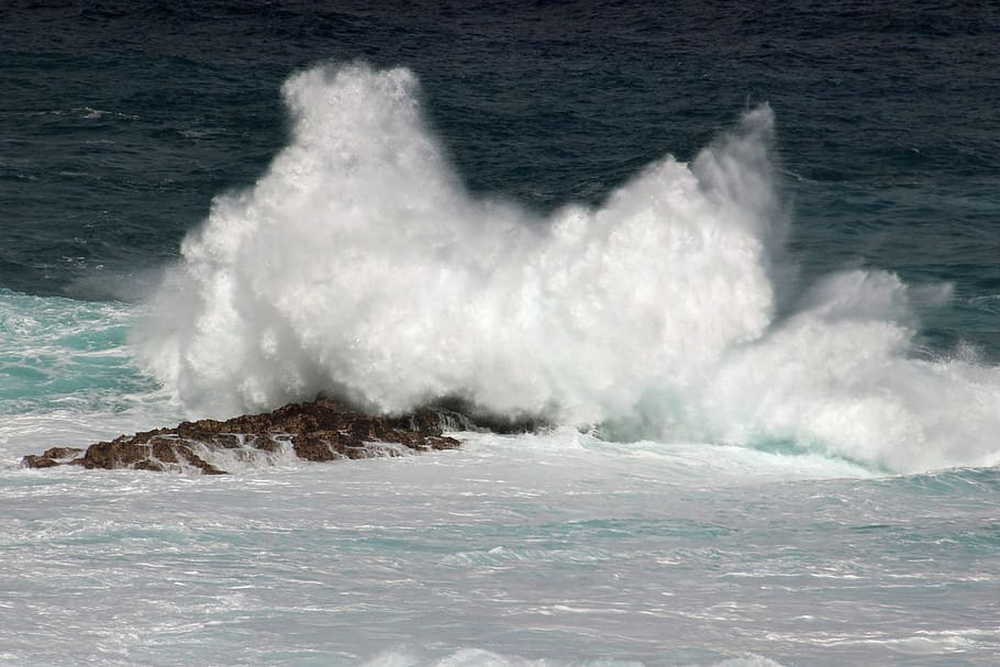 surf, waters, ocean, wave, force, atlantic, big wave, spray HD wallpaper