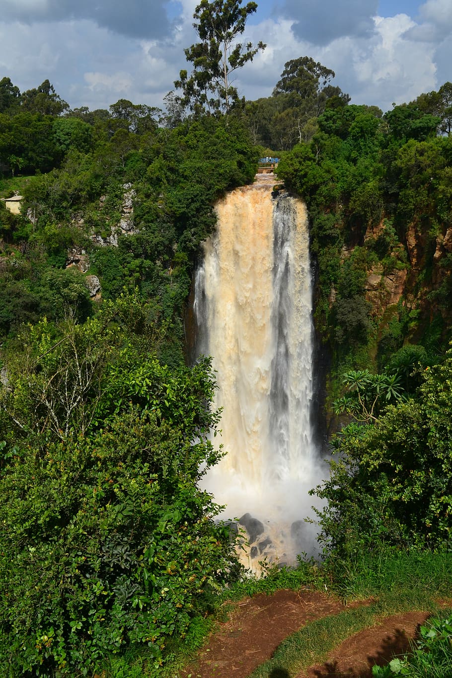 kenya, water fall, nature, africa, river, travel, waterfall, HD wallpaper