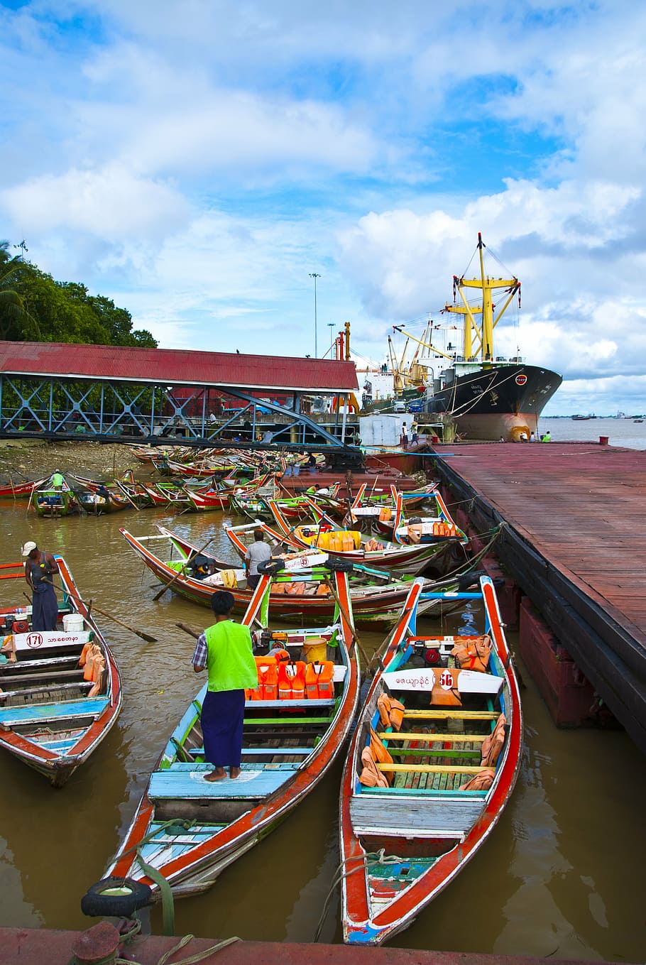 travel, myanmar, burma, asia, canoes, nautical Vessel, transportation HD wallpaper